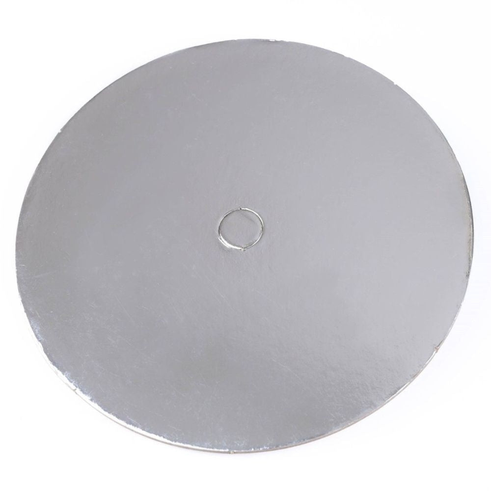 Silver Round Perforated Cake Board Pack Of 10