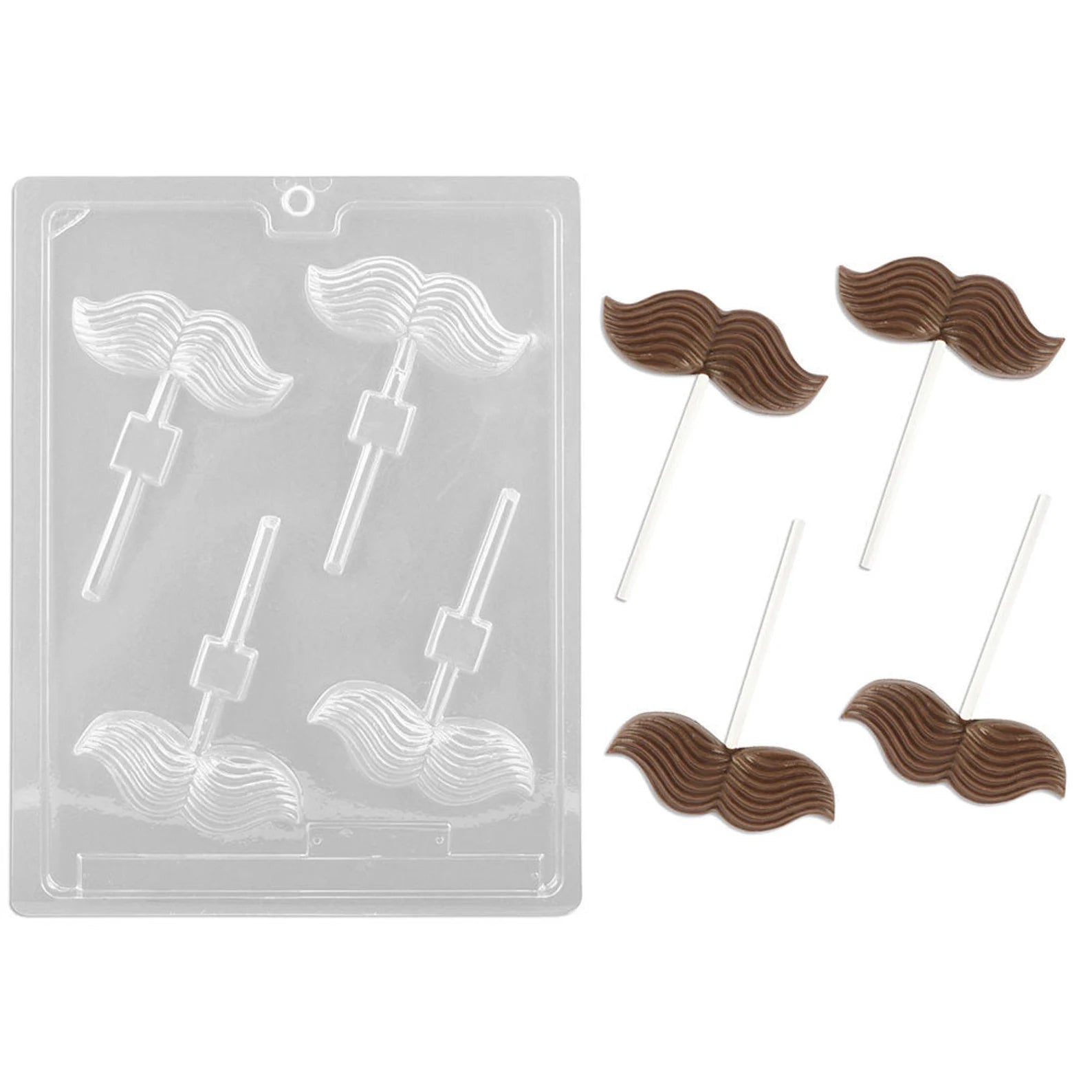 MOUSTACHE LOLLY CHOCOLATE MOULD