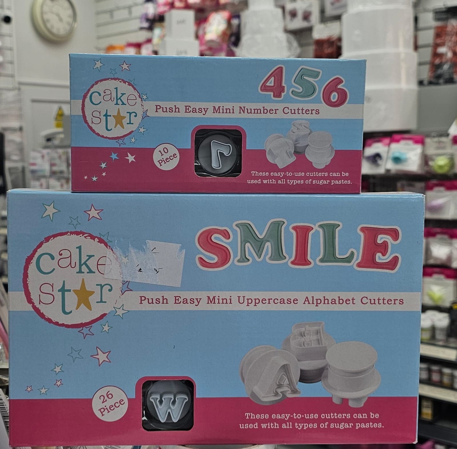 PUSH EASY CUTTERS - MINI UPPERCASE ALPHABET AND NUMBERS SET