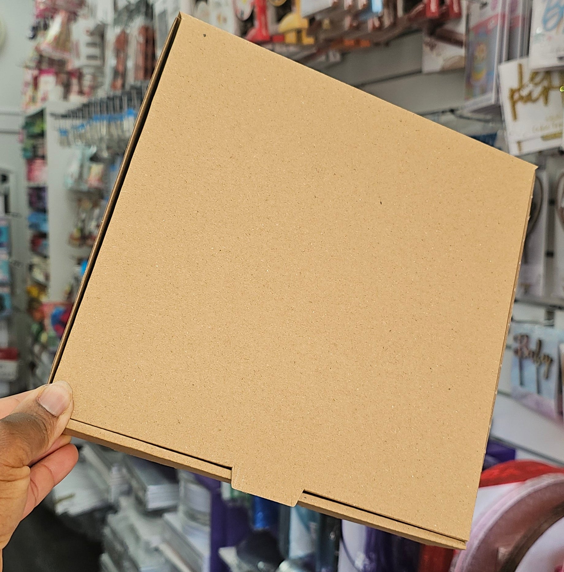Brown Kraft Square Cardboard/ Postal Box for cakes, cookies, pizza and more