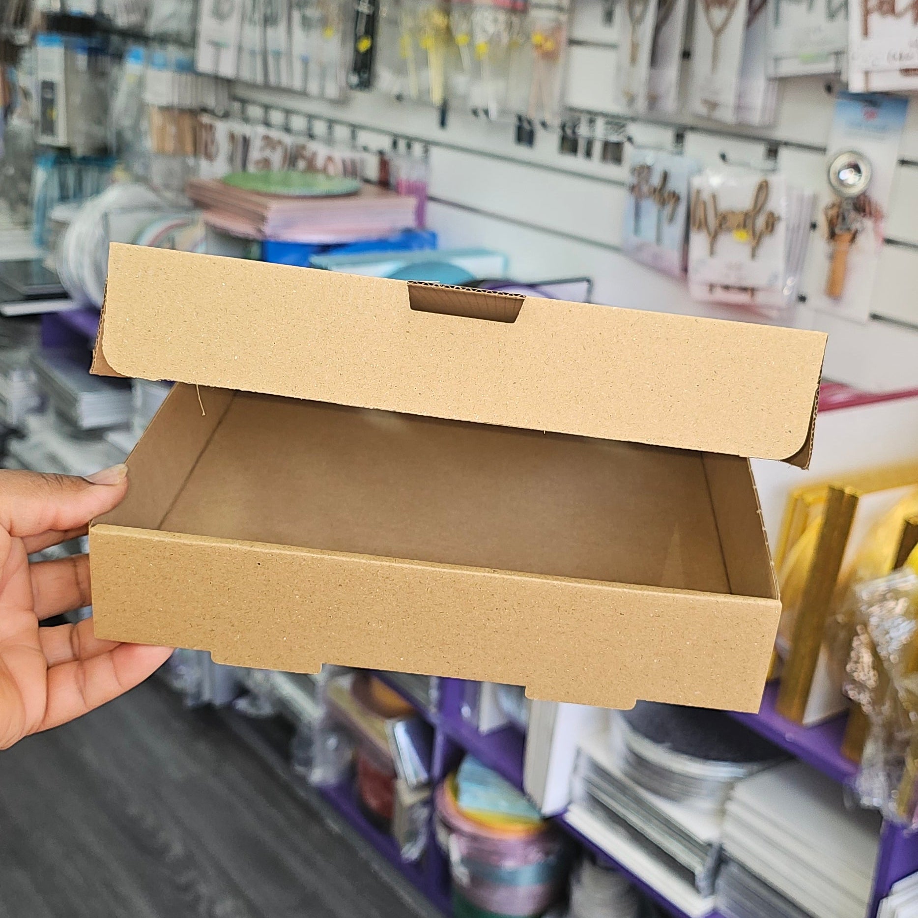 Brown Kraft Square Cardboard/ Postal Box for cakes, cookies, pizza and more
