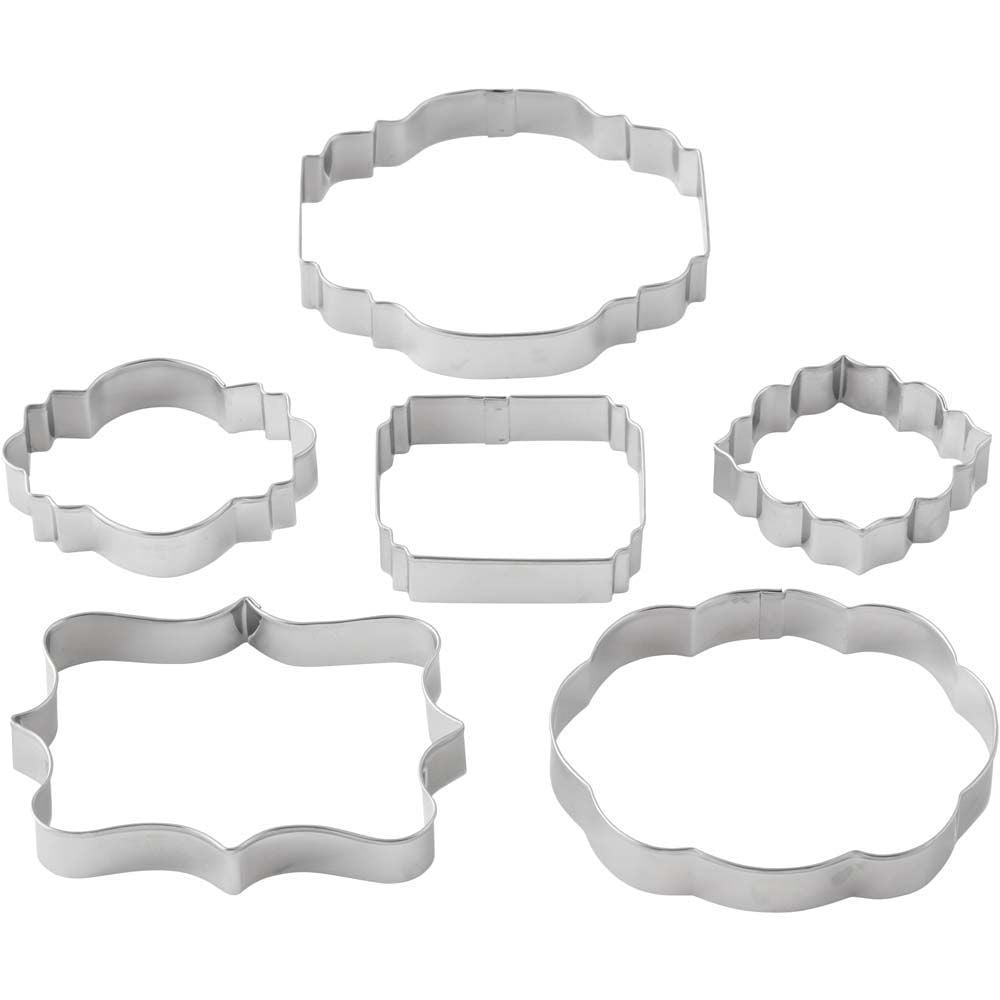 Plaque Fondant Cut Out Set of 6