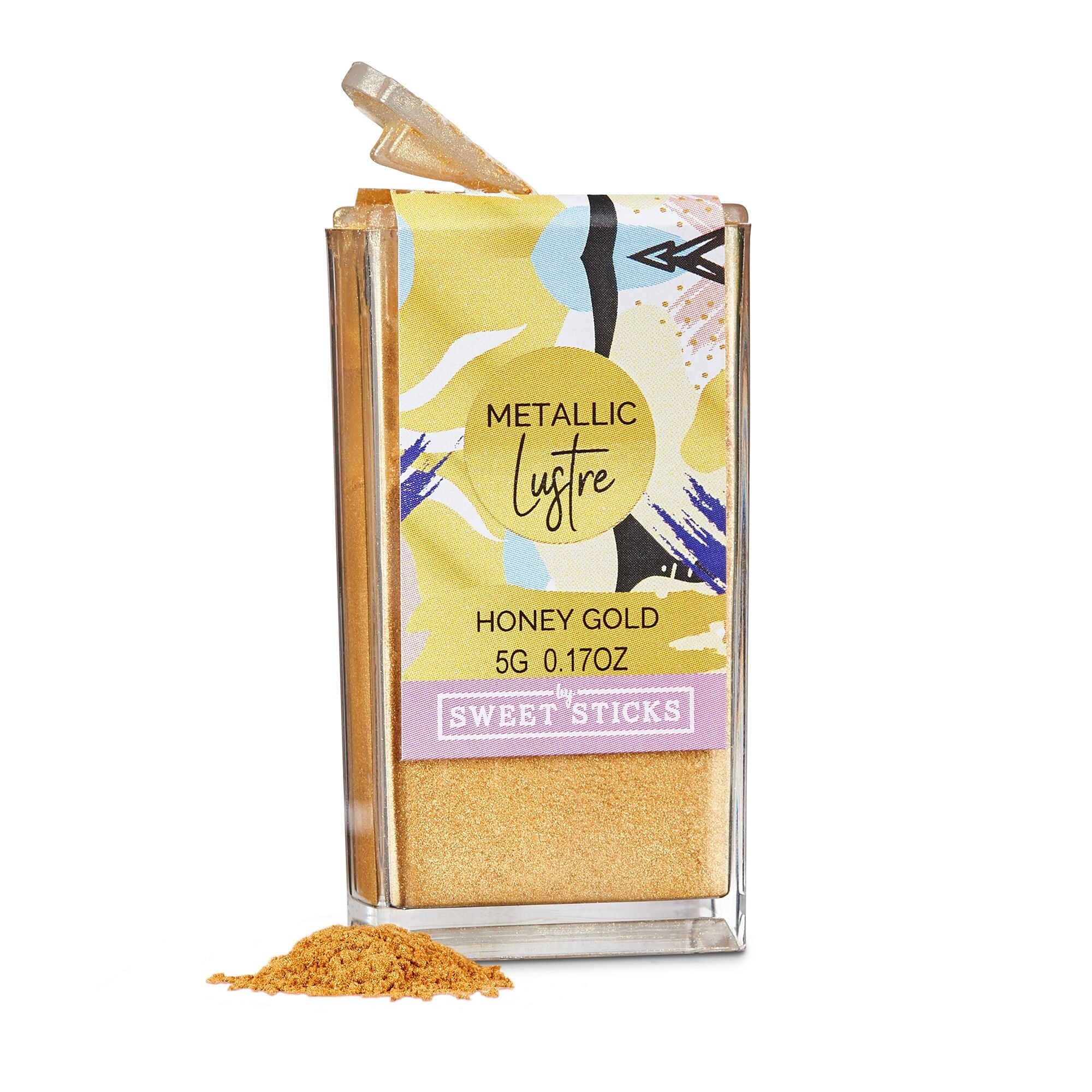 SWEETSTICKS 100% Edible Metallic Lustre Dust - 5g - Honey Gold