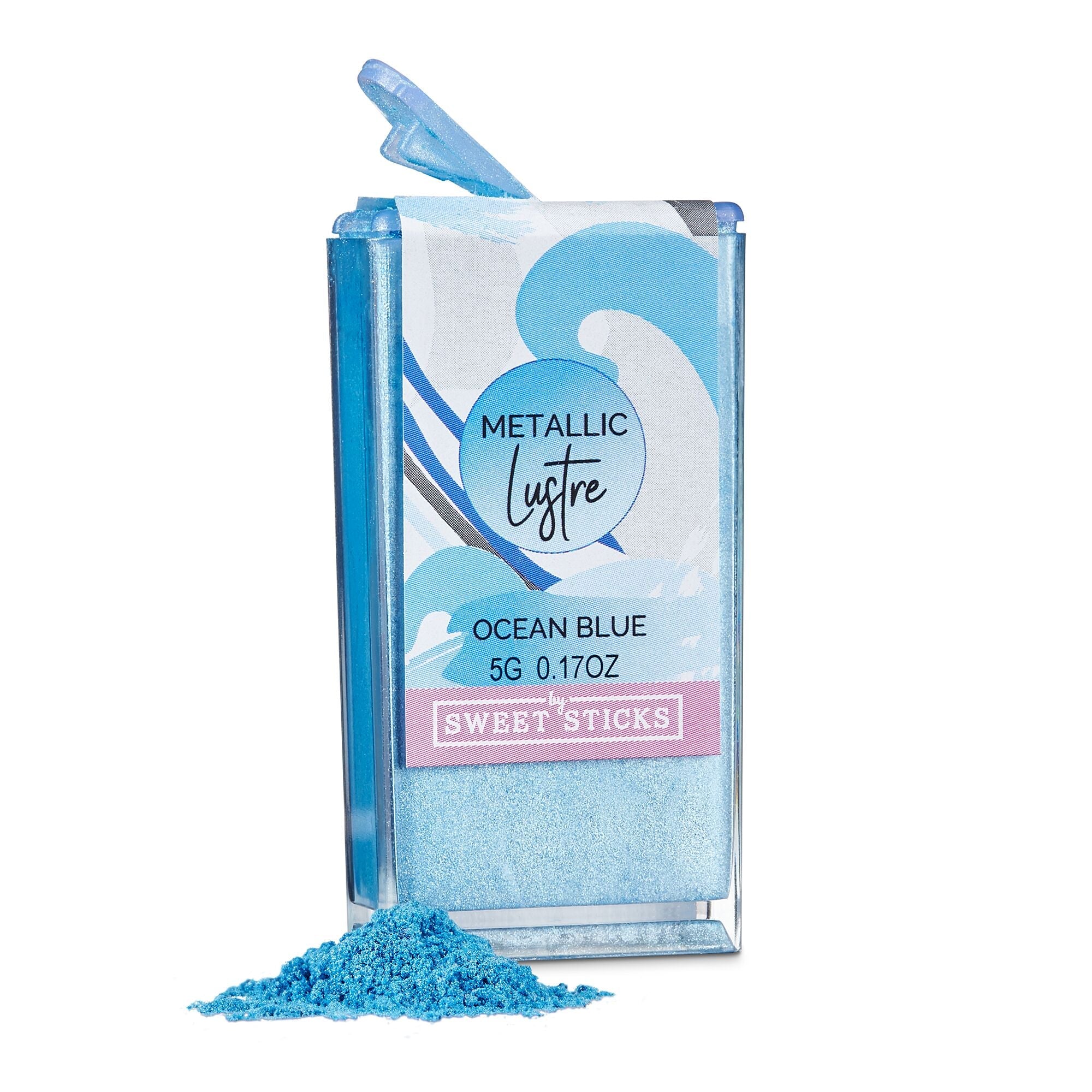 SWEETSTICKS 100% Edible Metallic Lustre Dust - 5g - Ocean Blue