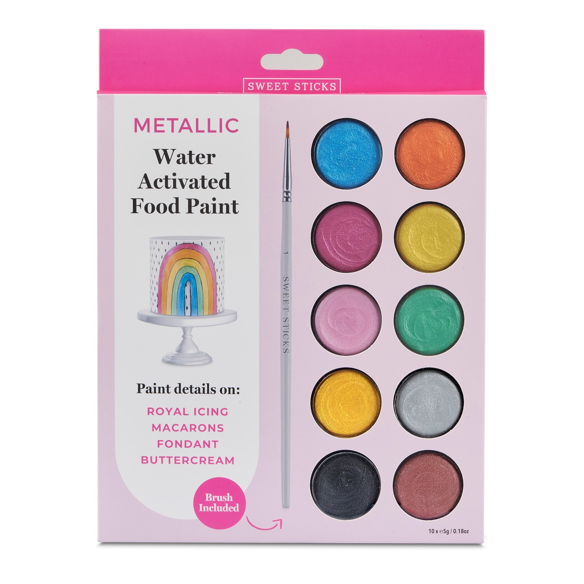Metallic Colours Paint Palette - Water Activated