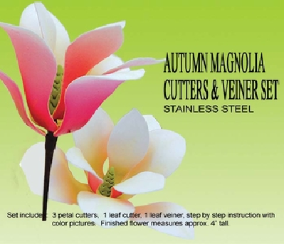 AUTUMN MAGNOLIA cutters and veiners set