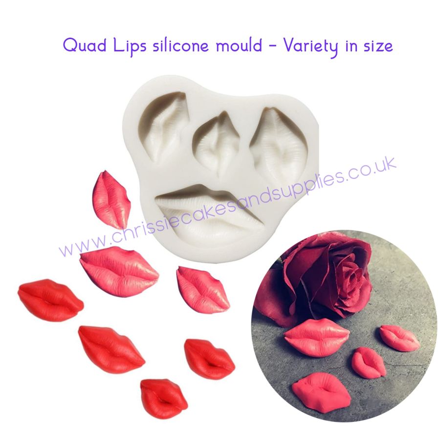 Quad Lips silicone mould - Variety in size