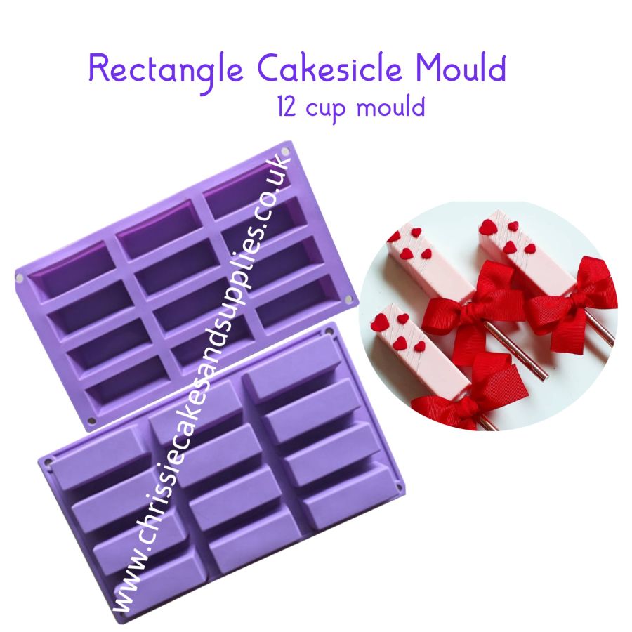 Mini Rectangle Cakesicle Mould - 12 cup