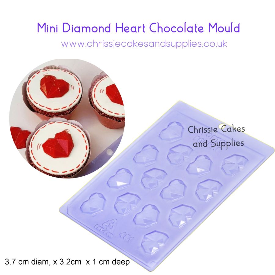 Mini Diamond Heart Chocolate Mould