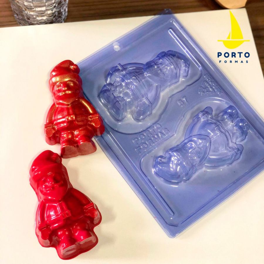 2 Cavity Santa Claus Chocolate Mould