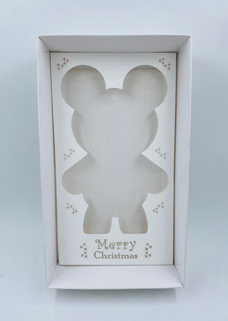 Large Bear Clear Lid Christmas Gift Box - Pack of 5