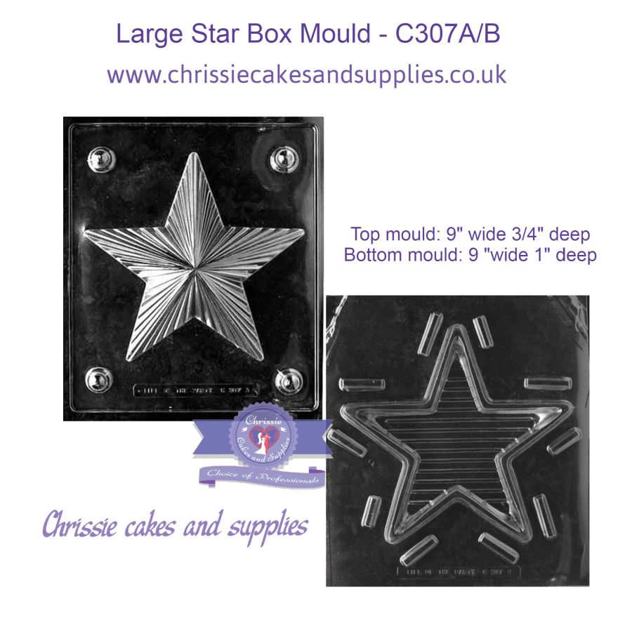 Large Star Chocolate Pour Box Mould