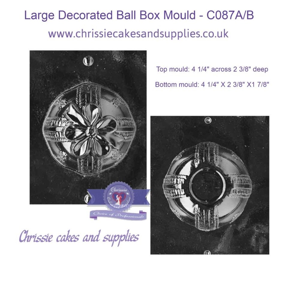 Large Decorated Ball Box Mould