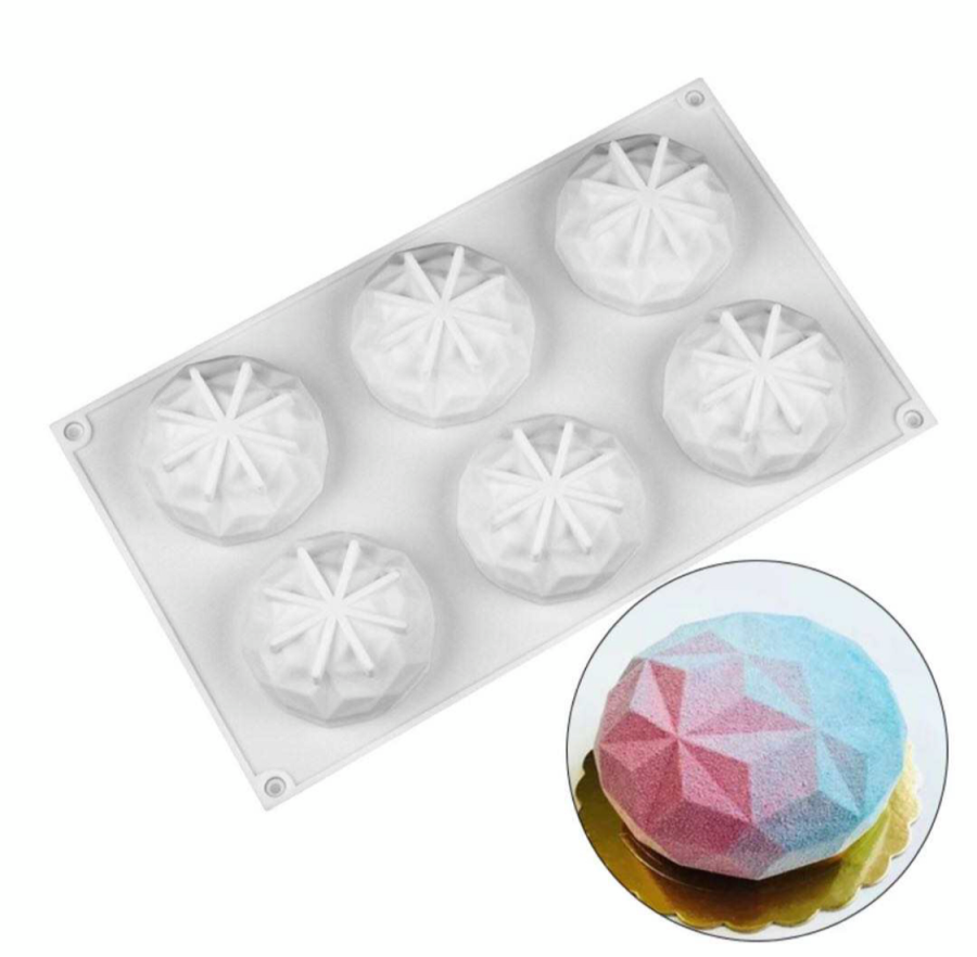 Geometric Dome Silicone Mould - 6 cavity