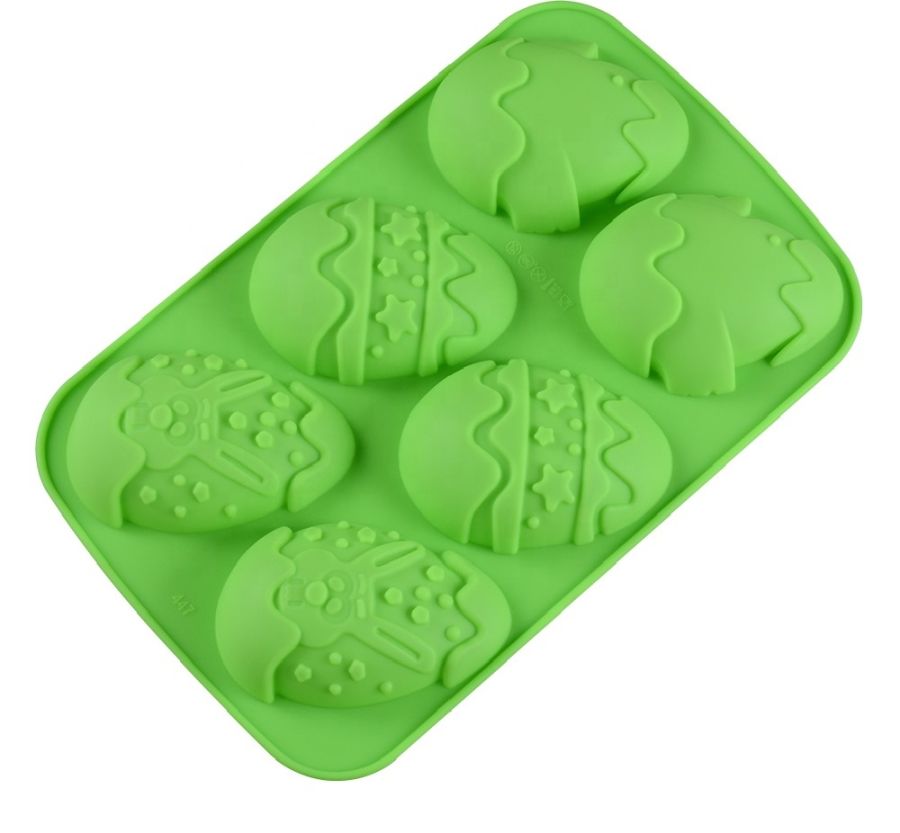 Easter Egg Shape Silicone Mould - 6 cavity