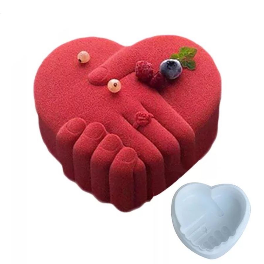 Hand Shaped Heart Breakable Silicone Mould