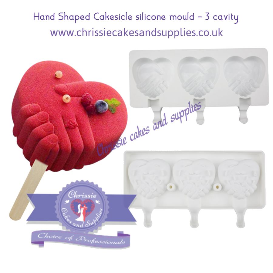 Hand Shaped Heart Cakesicle Silicone Mould