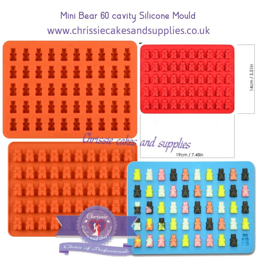 Mini bear 50 cavity silicone mould