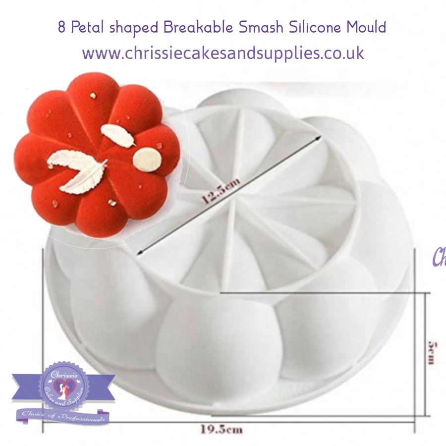 8 Petal shaped Breakable smash silicone mould