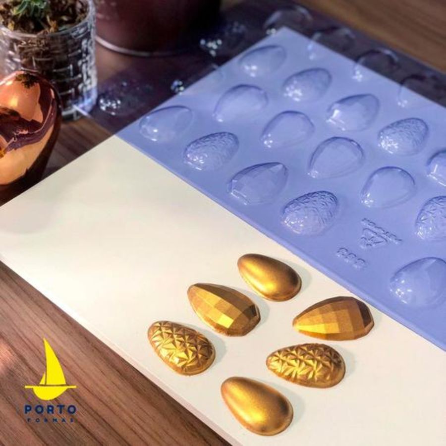 Mini Geo Easter eggs 3 in 1 Chocolate mould - 10g