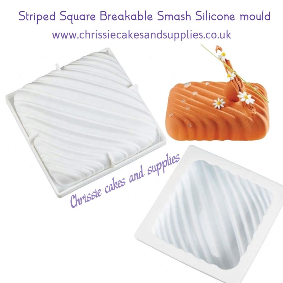 Striped Square Breakable Smash Silicone mould