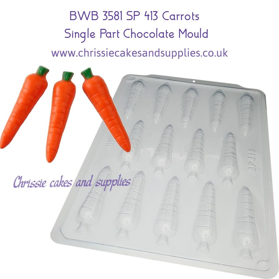 BWB 3581 SP 413 Carrots Single Part Chocolate Mould