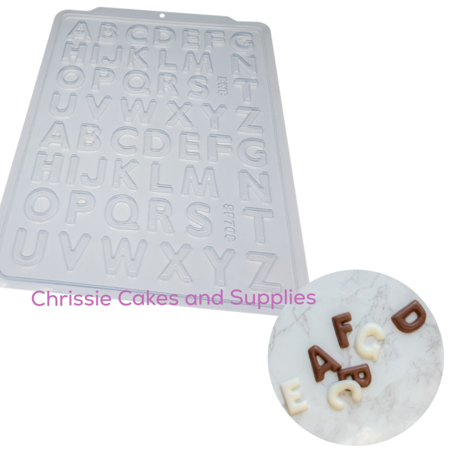 Small Alphabet chocolate mould BWB 3517 - SP 708