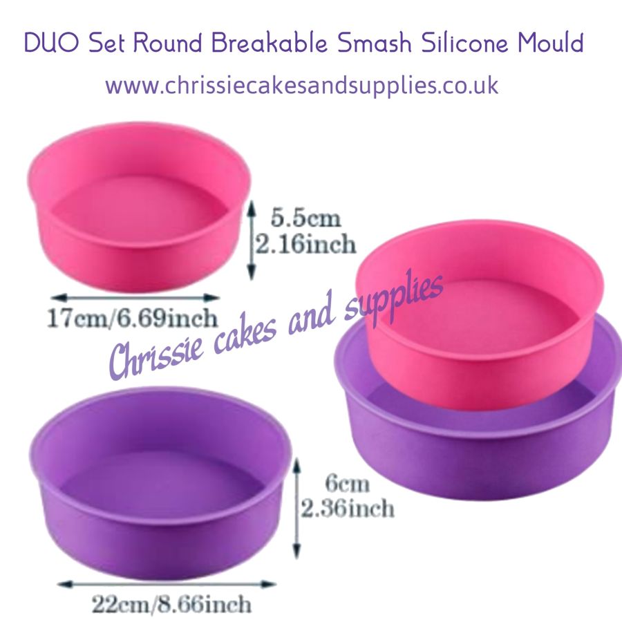 DUO Set Round Breakable Smash Silicone Mould