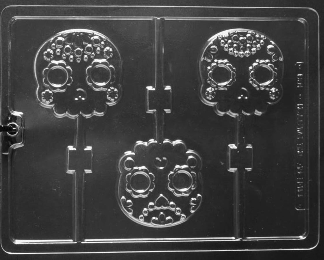 DAY OF THE DEAD SKULL LOLLIES CHOCOLATE MOULD