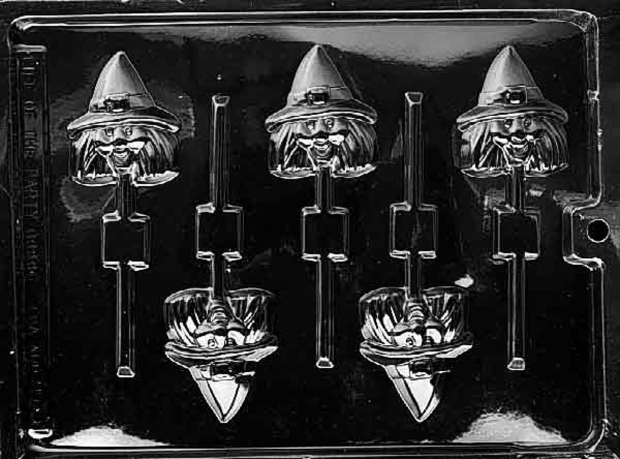 WITCH HEAD LOLLY CHOCOLATE MOULD