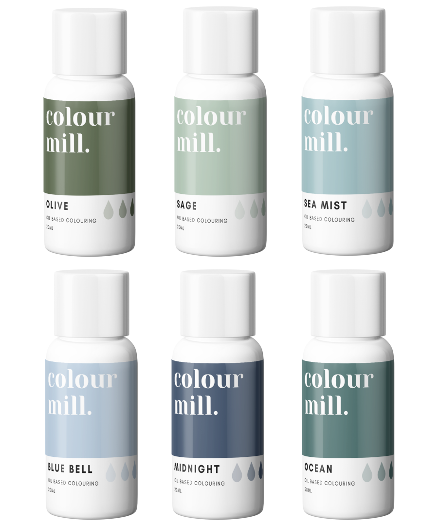 Coastal Collection Oil Based Food Colouring - Full set of 6