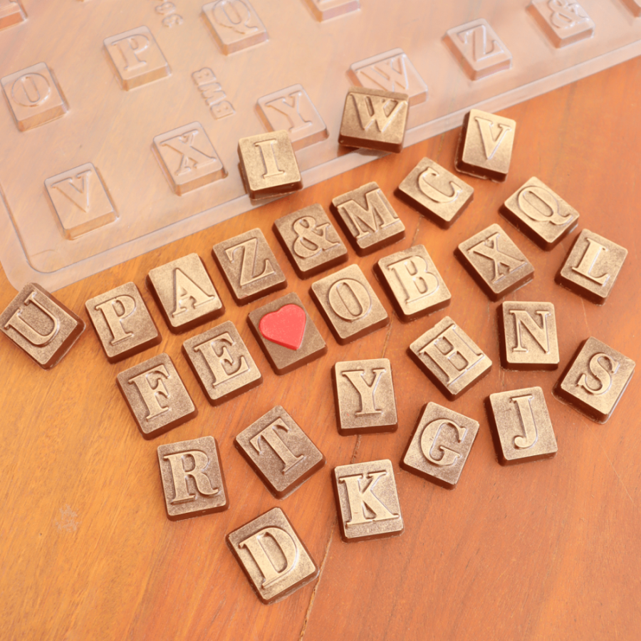 Full Alphabet Tablet (Simple) Chocolate Mould - BWB 3643