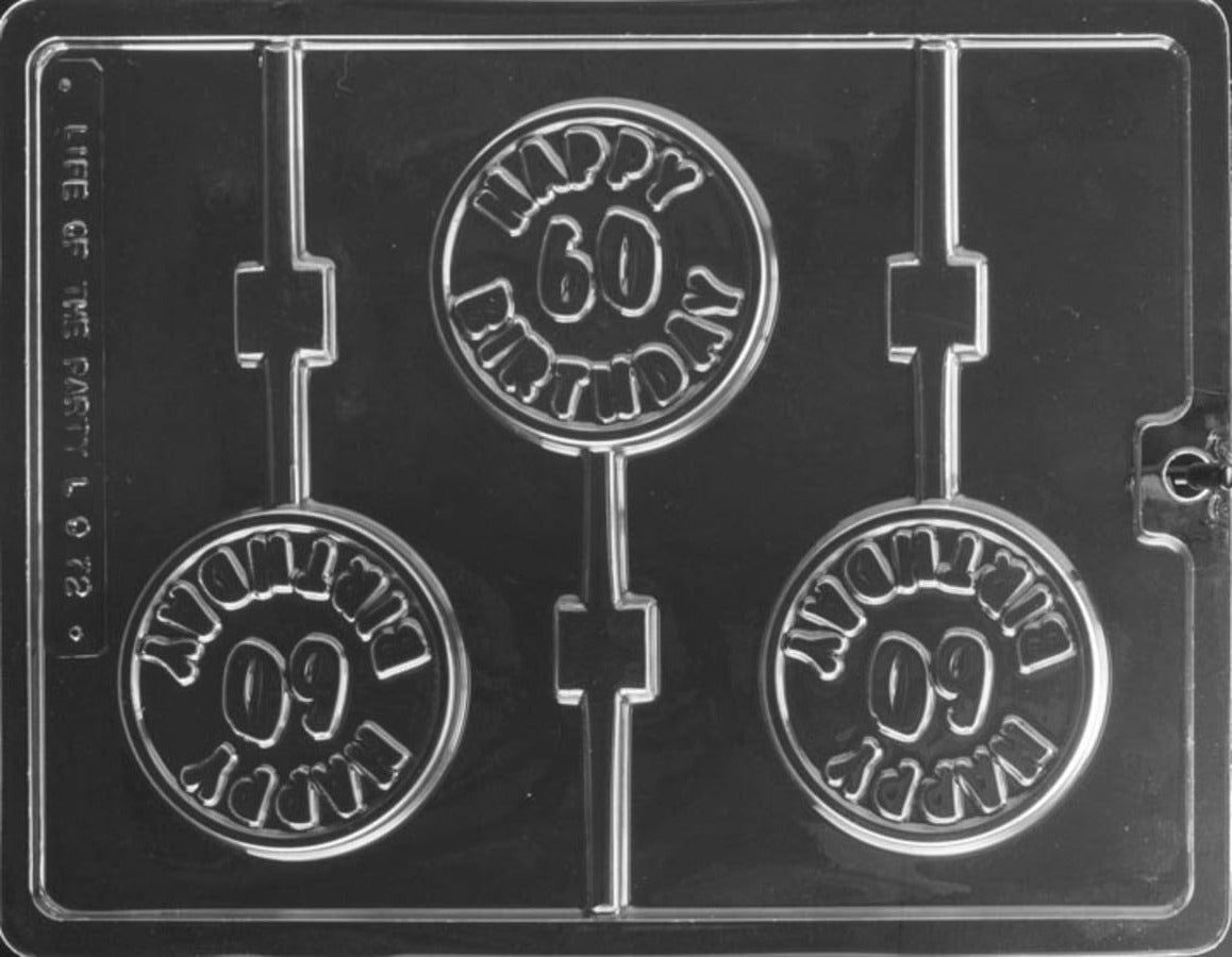 Happy 60th Birthday Chocolate Lolly Mould