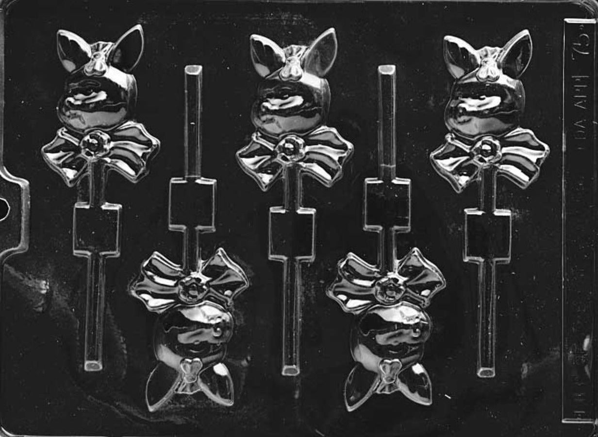 Small Bunny with Bow Lolly Mould E075