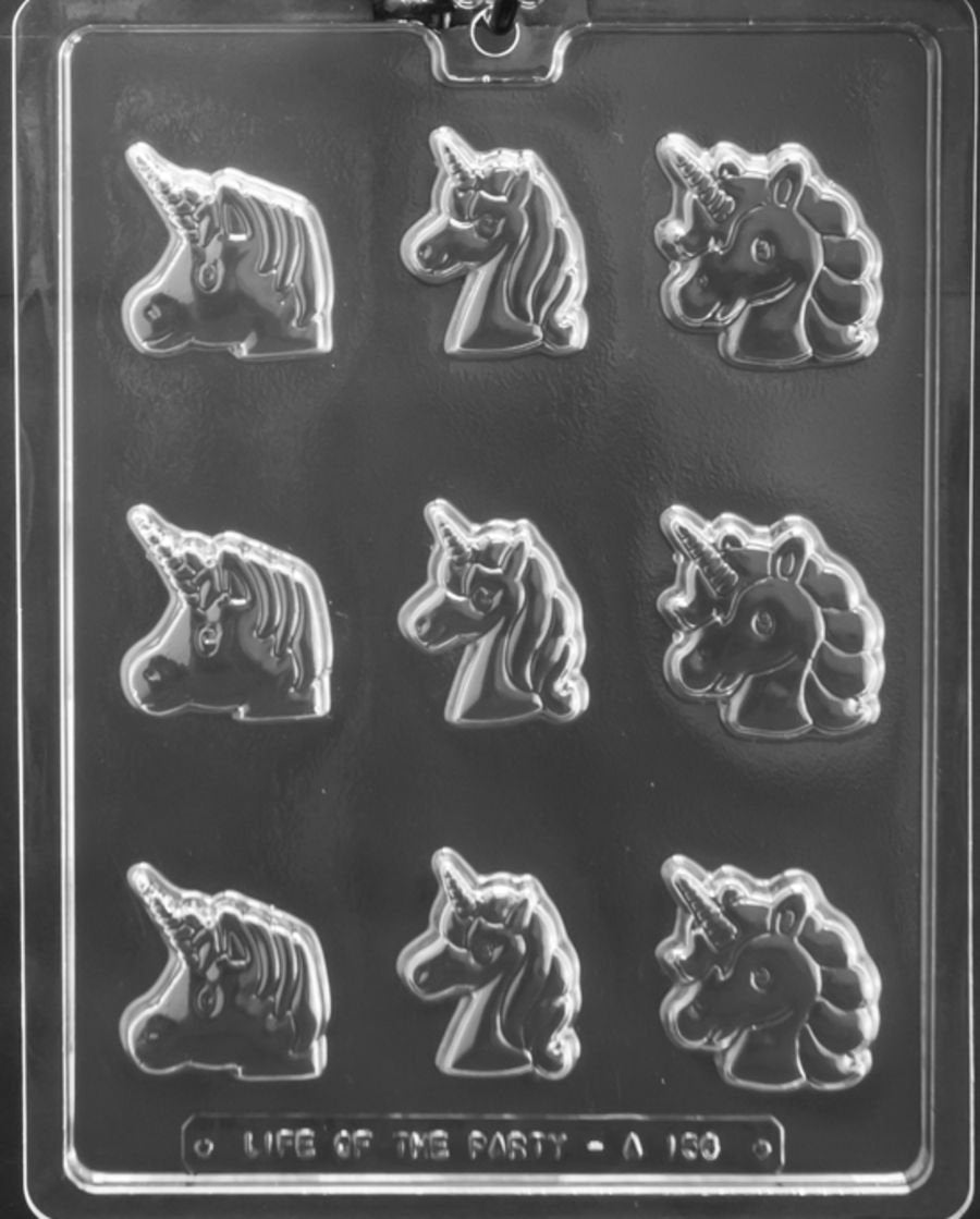 Small Unicorn Faces Chocolate Mould A156