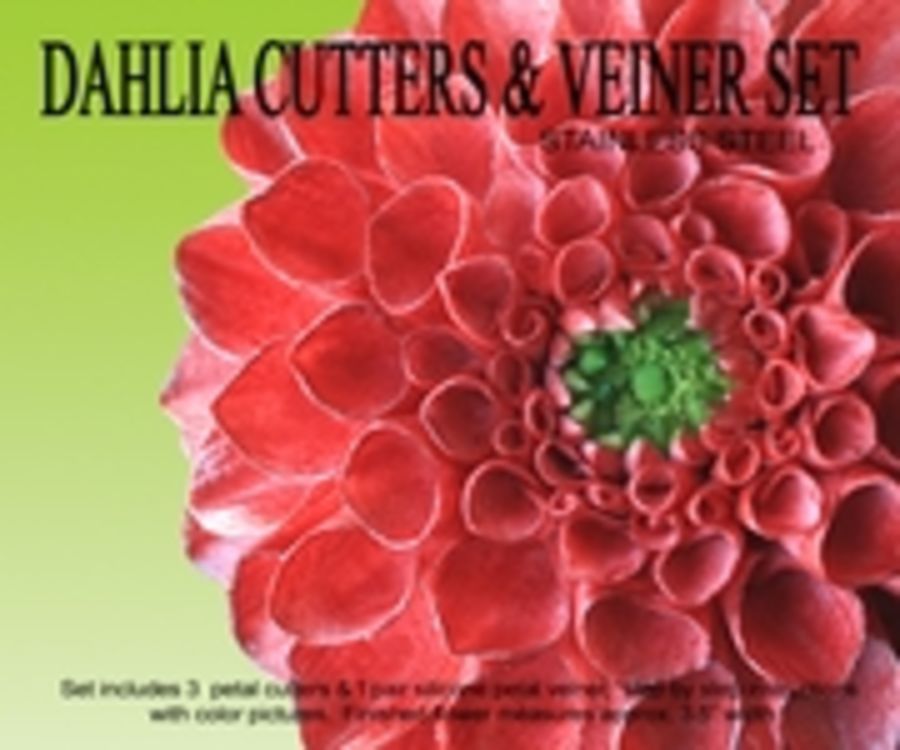 DAHLIA GUMPASTE CUTTER AND VEINER SET