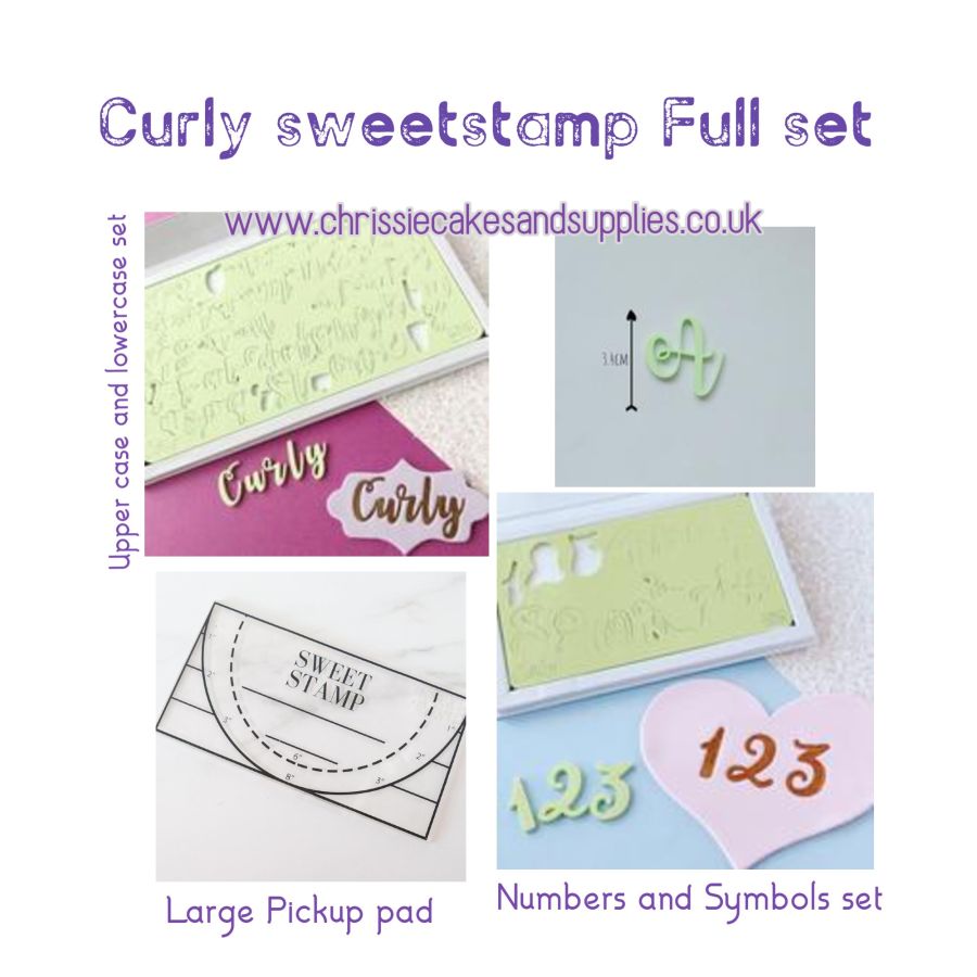 Sweet Stamp Curly Letters - Evil Cake Genius