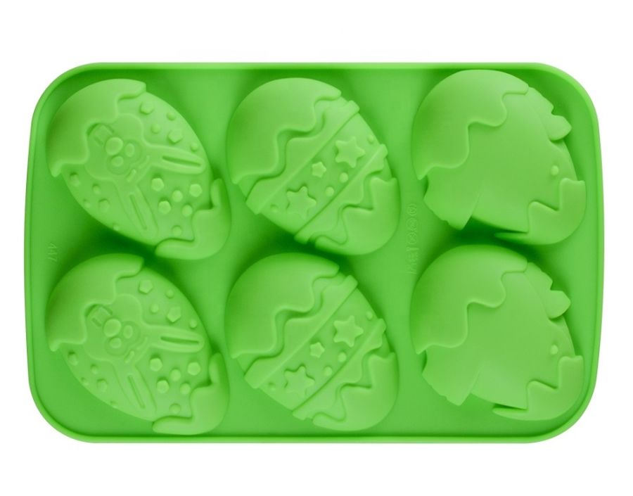 Easter Egg Shape Silicone Mould - 6 cavity