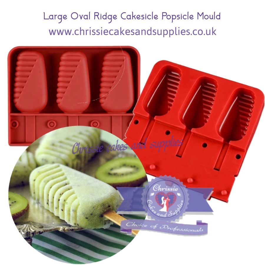 Large Oval Ridge Cakesicle Popsicle Mould