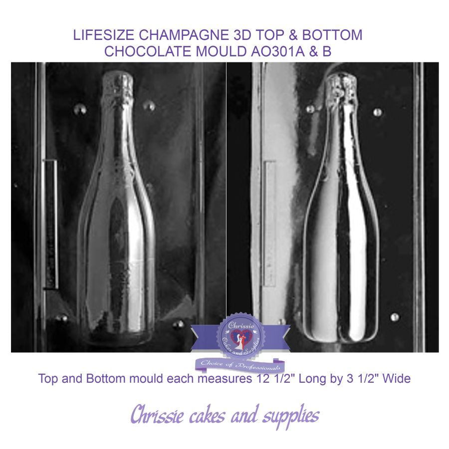 Lifesize Champagne 3D Bottle Mould