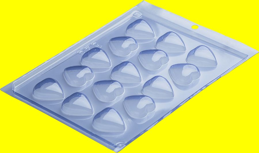 Mini hearts chocolate mould by Portoformas