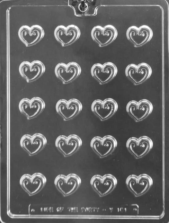 Heart Swirl Toppers Chocolate Mould