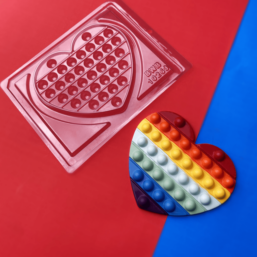 popit heart chocolate mould