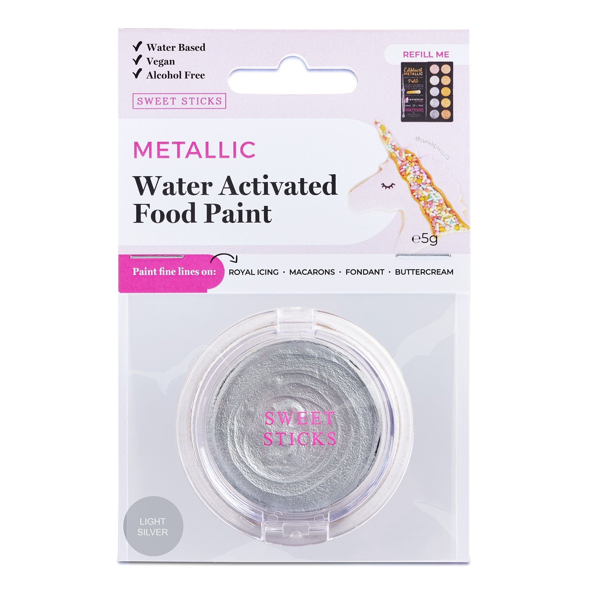 Water Activated Edible Paint Palette Refill